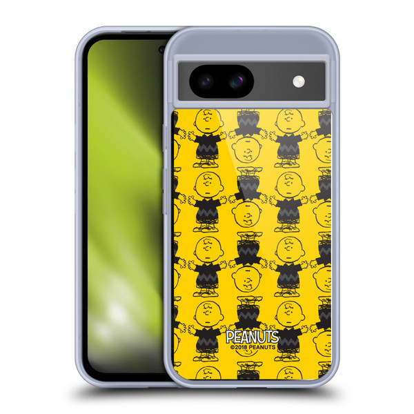 Peanuts Charlie Brown Patterns 2 Soft Gel Case for Google Pixel 8a