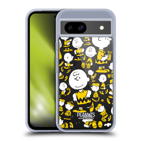 Peanuts Charlie Brown Patterns 3 Soft Gel Case for Google Pixel 8a