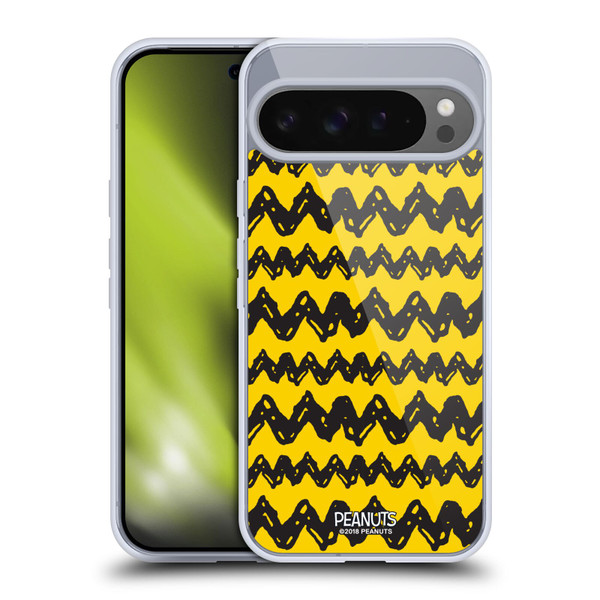 Peanuts Charlie Brown Patterns Soft Gel Case for Google Pixel 9 Pro XL