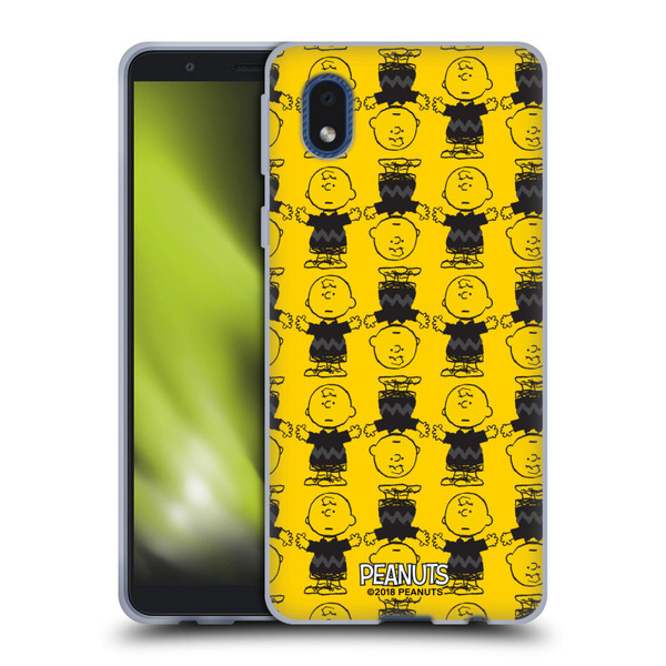 Peanuts Charlie Brown Patterns 2 Soft Gel Case for Samsung Galaxy A01 Core (2020)