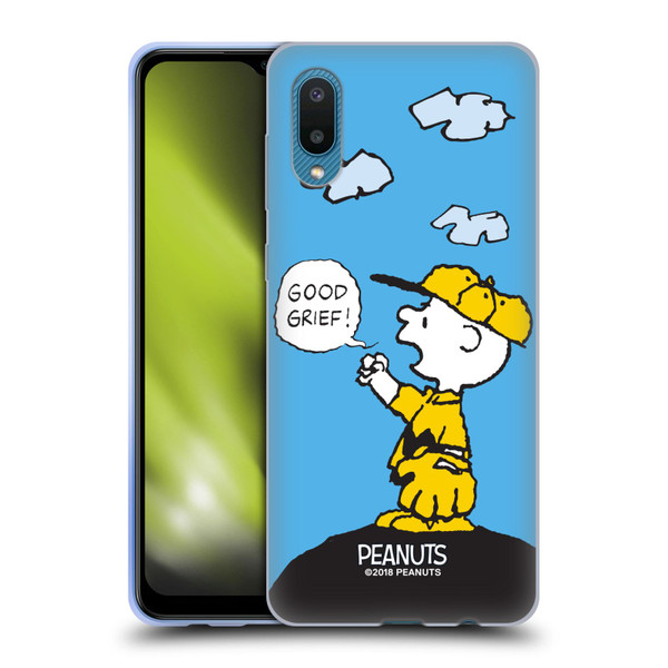Peanuts Charlie Brown Good Grief Soft Gel Case for Samsung Galaxy A02/M02 (2021)