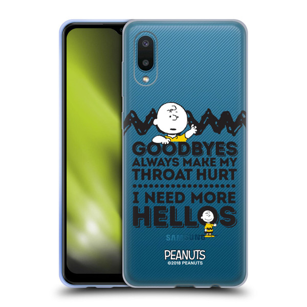 Peanuts Charlie Brown Hellos Soft Gel Case for Samsung Galaxy A02/M02 (2021)