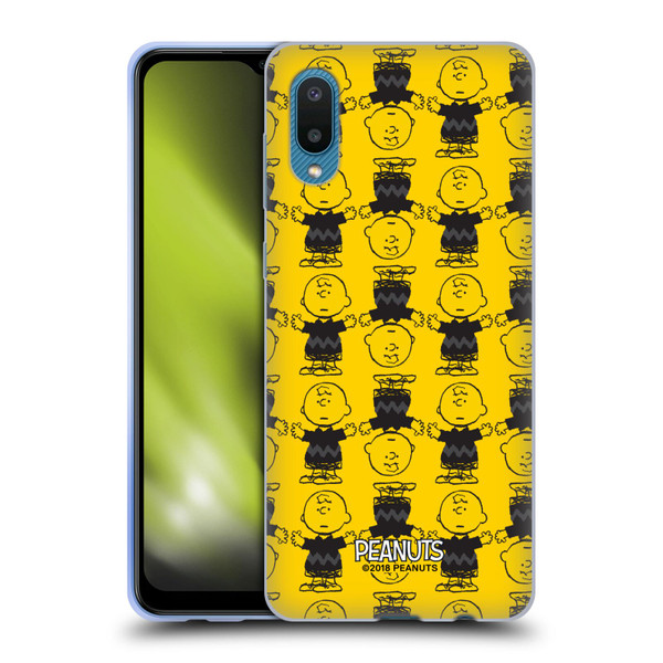 Peanuts Charlie Brown Patterns 2 Soft Gel Case for Samsung Galaxy A02/M02 (2021)