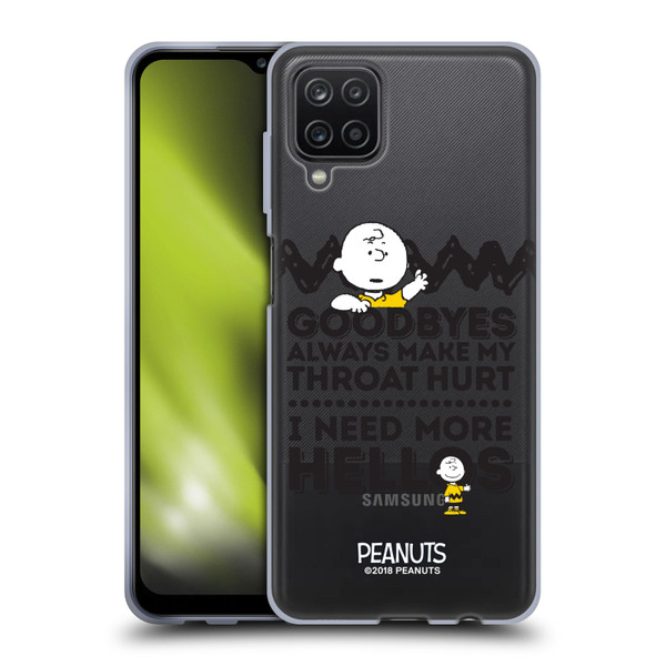 Peanuts Charlie Brown Hellos Soft Gel Case for Samsung Galaxy A12 (2020)