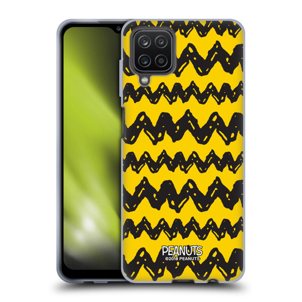 Peanuts Charlie Brown Patterns Soft Gel Case for Samsung Galaxy A12 (2020)