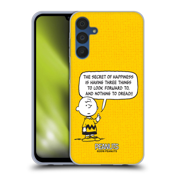 Peanuts Charlie Brown Happiness Soft Gel Case for Samsung Galaxy A15 & MagSafe