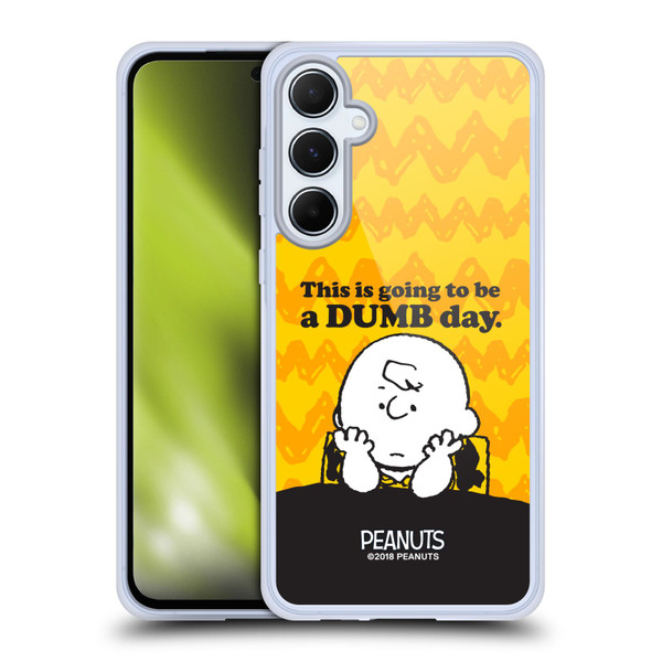 Peanuts Charlie Brown Dumb Day Soft Gel Case for Samsung Galaxy A55 5G