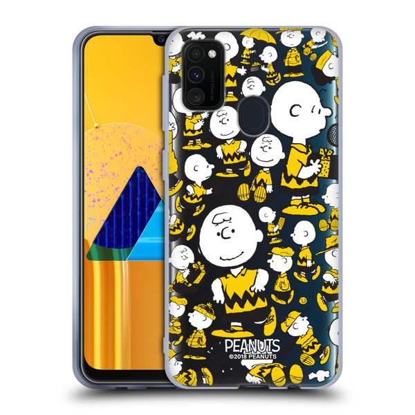 Peanuts Charlie Brown Patterns 3 Soft Gel Case for Samsung Galaxy M30s (2019)/M21 (2020)