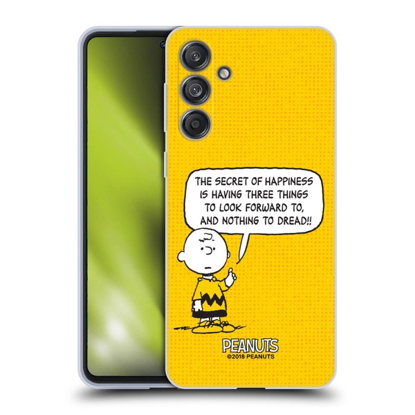 Peanuts Charlie Brown Happiness Soft Gel Case for Samsung Galaxy M55 5G
