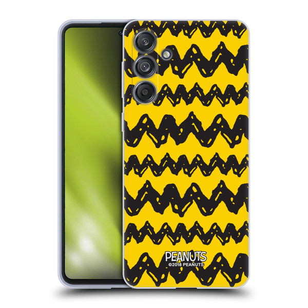Peanuts Charlie Brown Patterns Soft Gel Case for Samsung Galaxy M55 5G