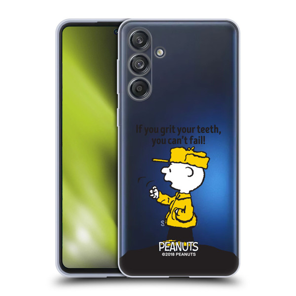 Peanuts Charlie Brown You Can't Fail Soft Gel Case for Samsung Galaxy M55 5G