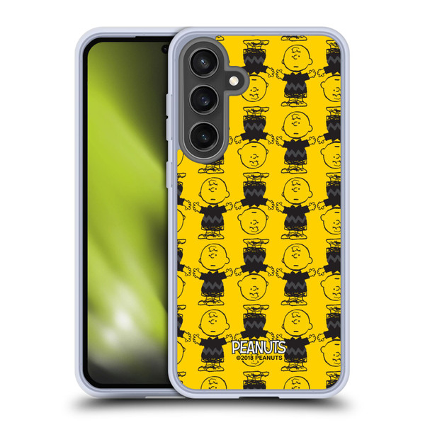 Peanuts Charlie Brown Patterns 2 Soft Gel Case for Samsung Galaxy S24 FE & MagSafe