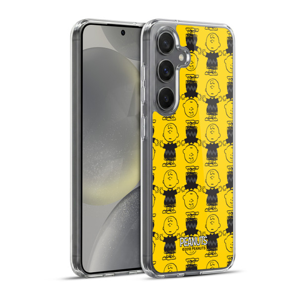 Peanuts Charlie Brown Patterns 2 Soft Gel Case for Samsung Galaxy S24+ 5G & MagSafe