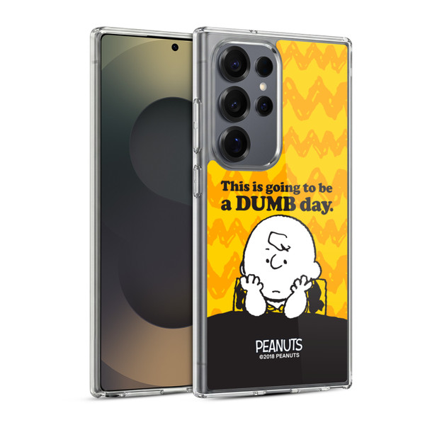 Peanuts Charlie Brown Dumb Day Soft Gel Case for Samsung Galaxy S25 Ultra & MagSafe