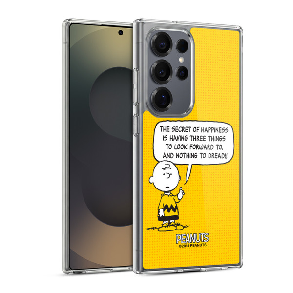 Peanuts Charlie Brown Happiness Soft Gel Case for Samsung Galaxy S25 Ultra & MagSafe