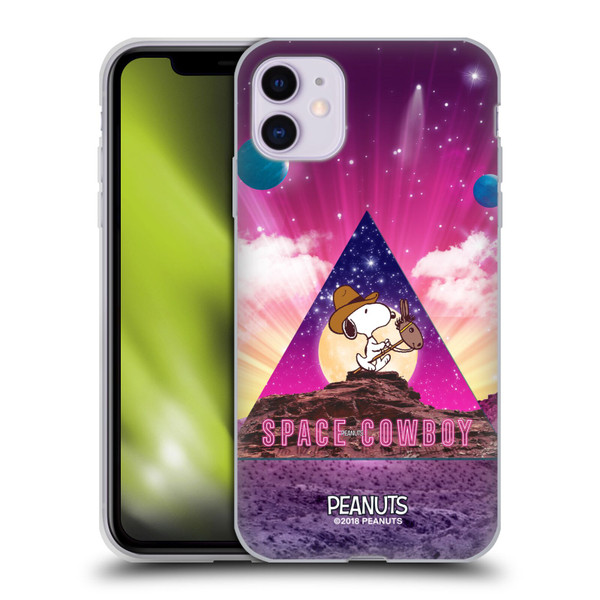 Peanuts Snoopy Space Cowboy Nebula Triangle Soft Gel Case for Apple iPhone 11