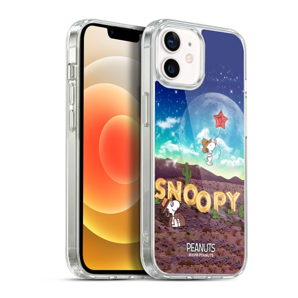 Peanuts Snoopy Space Cowboy Nebula Fly Balloon Soft Gel Case for Apple iPhone 12 / iPhone 12 Pro & MagSafe