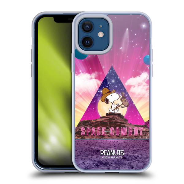 Peanuts Snoopy Space Cowboy Nebula Triangle Soft Gel Case for Apple iPhone 12 / iPhone 12 Pro & MagSafe