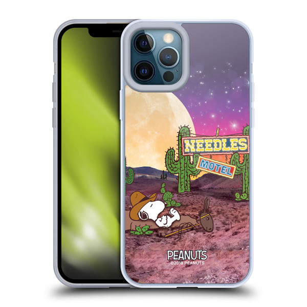 Peanuts Snoopy Space Cowboy Nebula Cactus Needles Soft Gel Case for Apple iPhone 12 Pro Max