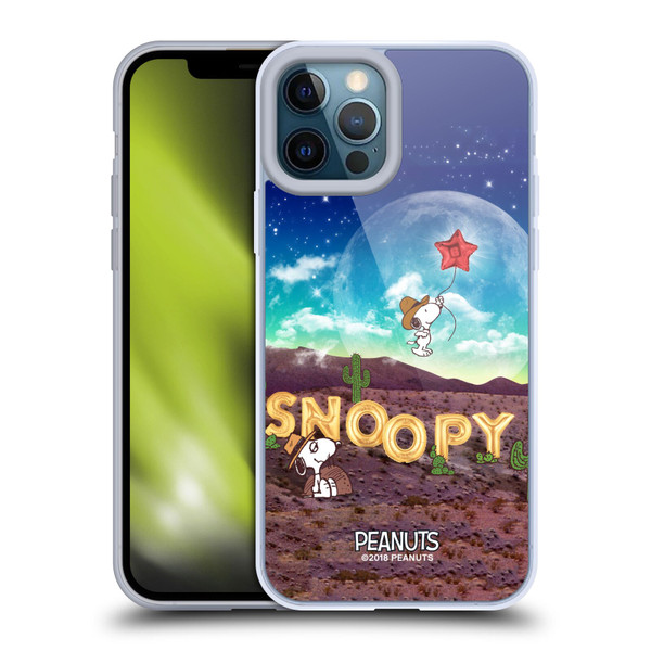Peanuts Snoopy Space Cowboy Nebula Fly Balloon Soft Gel Case for Apple iPhone 12 Pro Max & MagSafe