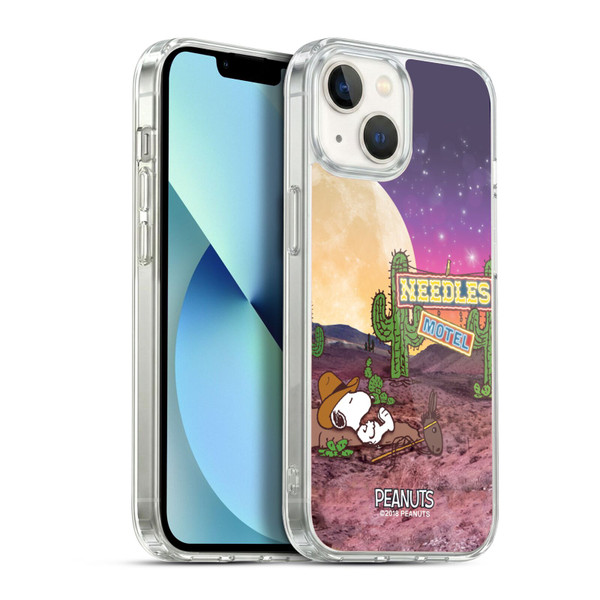 Peanuts Snoopy Space Cowboy Nebula Cactus Needles Soft Gel Case for Apple iPhone 13