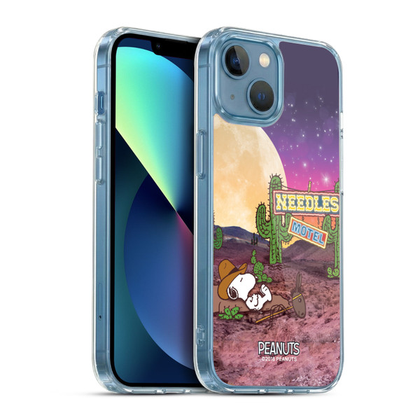 Peanuts Snoopy Space Cowboy Nebula Cactus Needles Soft Gel Case for Apple iPhone 13 Mini & MagSafe