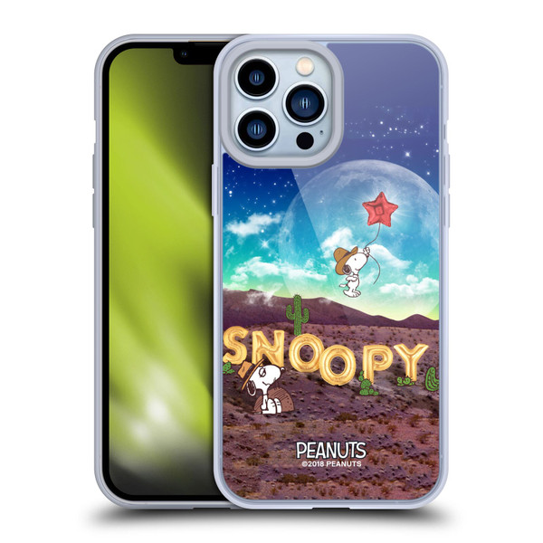 Peanuts Snoopy Space Cowboy Nebula Fly Balloon Soft Gel Case for Apple iPhone 13 Pro Max & MagSafe