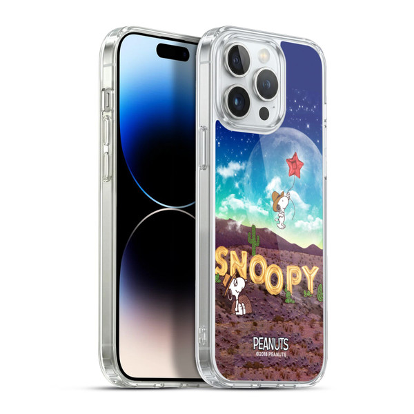 Peanuts Snoopy Space Cowboy Nebula Fly Balloon Soft Gel Case for Apple iPhone 13 Pro Max & MagSafe