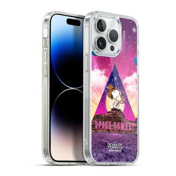 Peanuts Snoopy Space Cowboy Nebula Triangle Soft Gel Case for Apple iPhone 13 Pro Max & MagSafe