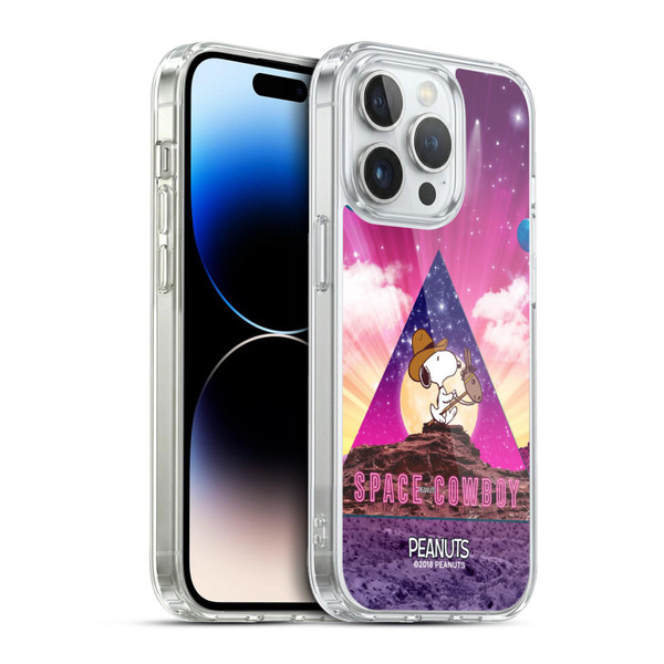 Peanuts Snoopy Space Cowboy Nebula Triangle Soft Gel Case for Apple iPhone 13 Pro & MagSafe