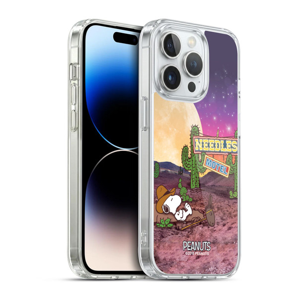 Peanuts Snoopy Space Cowboy Nebula Cactus Needles Soft Gel Case for Apple iPhone 14 Pro & MagSafe