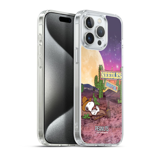 Peanuts Snoopy Space Cowboy Nebula Cactus Needles Soft Gel Case for Apple iPhone 15 Pro Max & MagSafe
