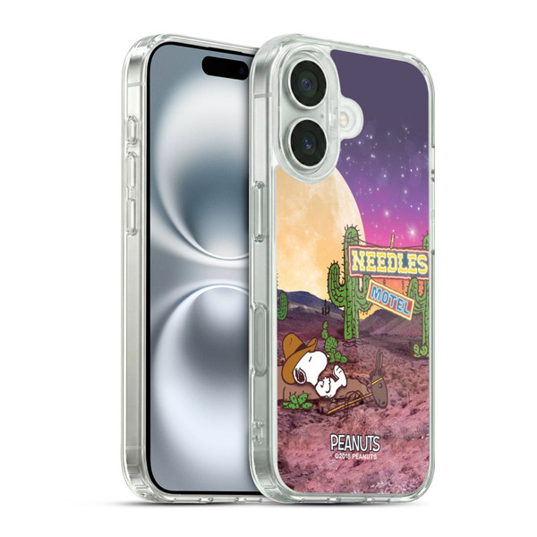 Peanuts Snoopy Space Cowboy Nebula Cactus Needles Soft Gel Case for Apple iPhone 16 & MagSafe