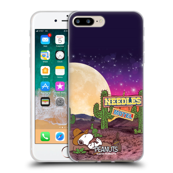 Peanuts Snoopy Space Cowboy Nebula Cactus Needles Soft Gel Case for Apple iPhone 7 Plus / iPhone 8 Plus & MagSafe