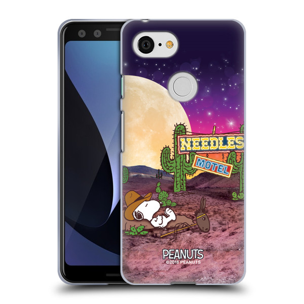 Peanuts Snoopy Space Cowboy Nebula Cactus Needles Soft Gel Case for Google Pixel 3