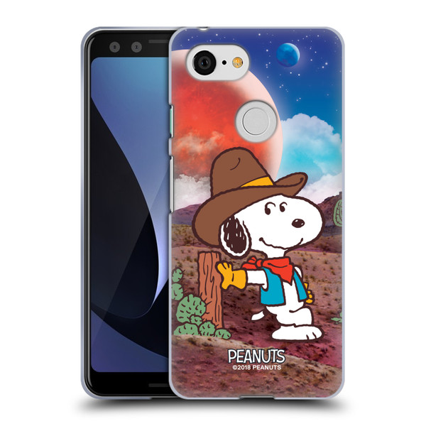 Peanuts Snoopy Space Cowboy Nebula Ranger Soft Gel Case for Google Pixel 3