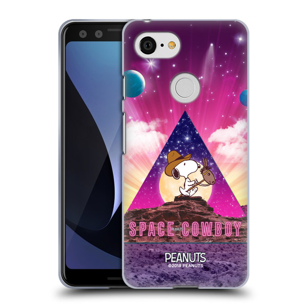 Peanuts Snoopy Space Cowboy Nebula Triangle Soft Gel Case for Google Pixel 3