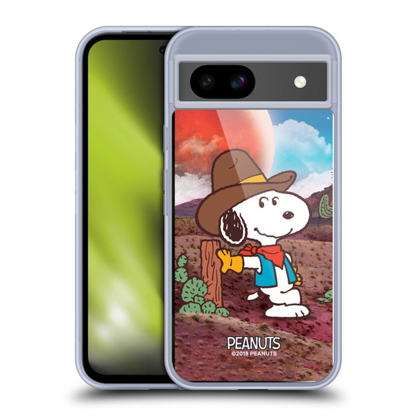 Peanuts Snoopy Space Cowboy Nebula Ranger Soft Gel Case for Google Pixel 8a