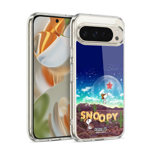 Peanuts Snoopy Space Cowboy Nebula Fly Balloon Soft Gel Case for Google Pixel 9 / Pixel 9 Pro