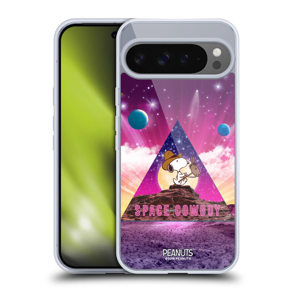Peanuts Snoopy Space Cowboy Nebula Triangle Soft Gel Case for Google Pixel 9 Pro XL