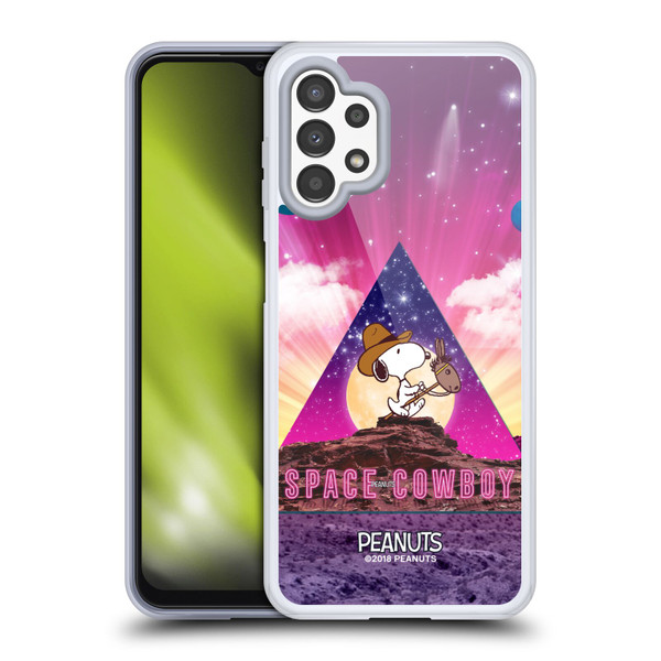 Peanuts Snoopy Space Cowboy Nebula Triangle Soft Gel Case for Samsung Galaxy A13 (2022)