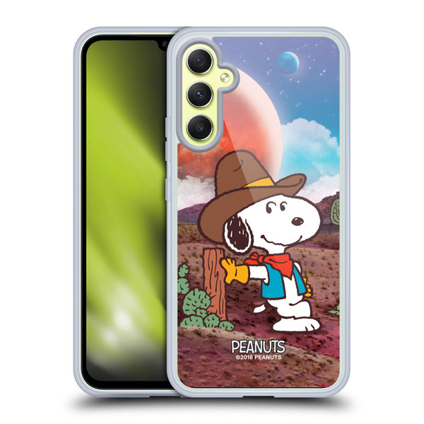 Peanuts Snoopy Space Cowboy Nebula Ranger Soft Gel Case for Samsung Galaxy A34 5G