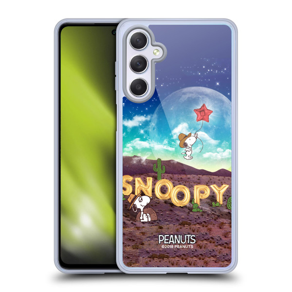 Peanuts Snoopy Space Cowboy Nebula Fly Balloon Soft Gel Case for Samsung Galaxy M54 5G