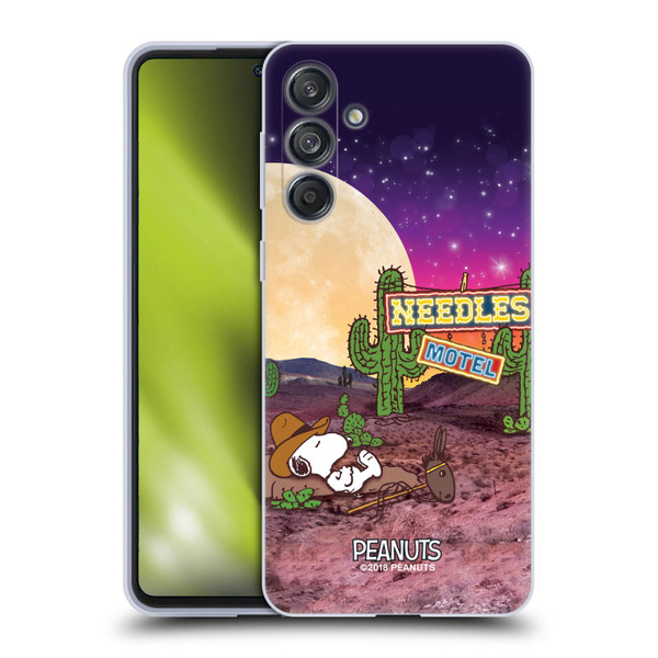 Peanuts Snoopy Space Cowboy Nebula Cactus Needles Soft Gel Case for Samsung Galaxy M55 5G
