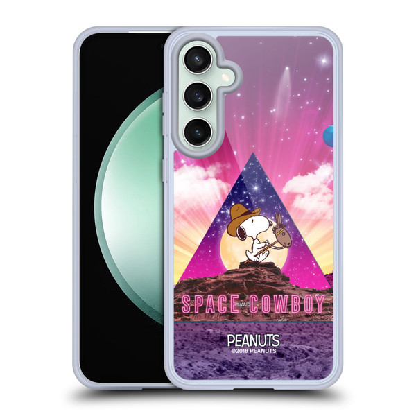 Peanuts Snoopy Space Cowboy Nebula Triangle Soft Gel Case for Samsung Galaxy S23 FE 5G & MagSafe
