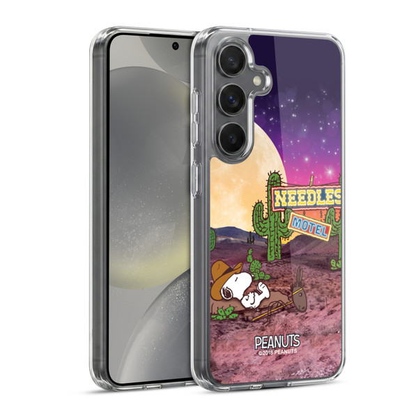 Peanuts Snoopy Space Cowboy Nebula Cactus Needles Soft Gel Case for Samsung Galaxy S24 5G & MagSafe