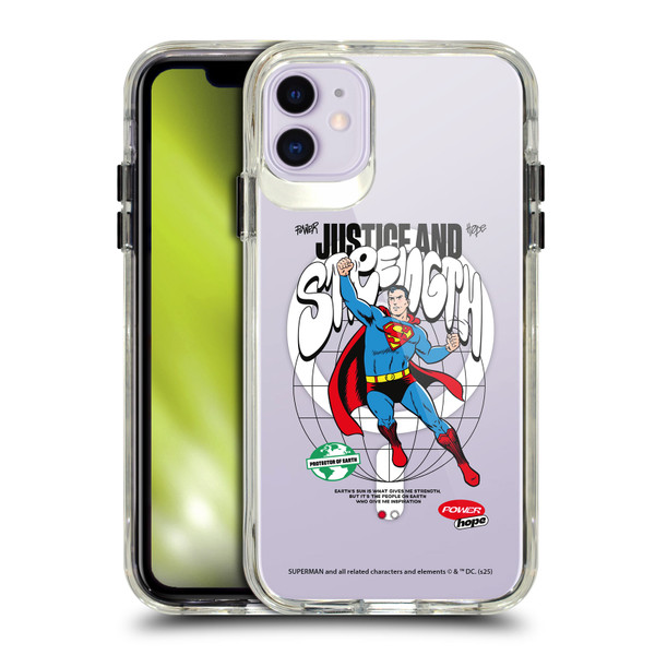Superman DC Comics Logos and Comics Character Art SHOCKPROOF BUMPER CASE COMPATIBLE WITH Apple iPhone 11 & MAGSAFE