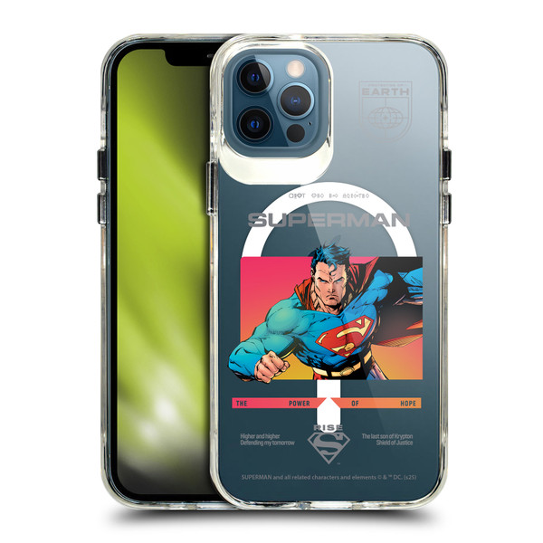Superman DC Comics Logos and Comics Gradient SHOCKPROOF BUMPER CASE COMPATIBLE WITH Apple iPhone 12 / iPhone 12 Pro & MAGSAFE