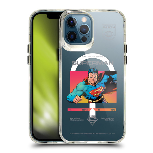 Superman DC Comics Logos and Comics Gradient SHOCKPROOF BUMPER CASE COMPATIBLE WITH Apple iPhone 12 Pro Max & MAGSAFE