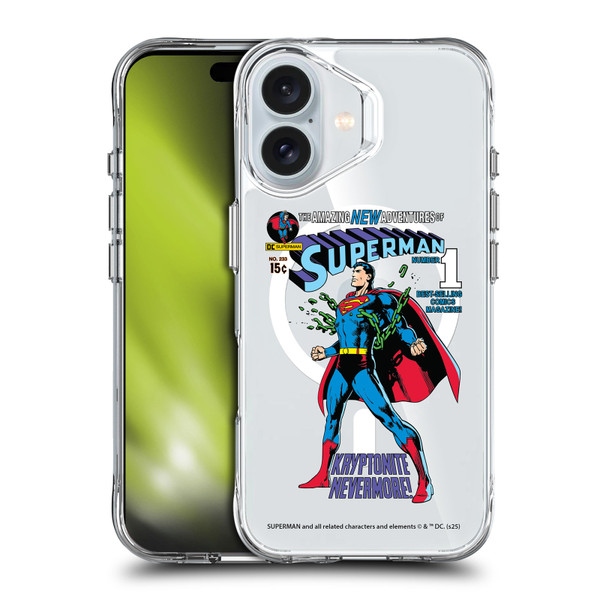 Superman DC Comics Logos and Comics Unchained SHOCKPROOF BUMPER CASE COMPATIBLE WITH Apple iPhone 16 & MAGSAFE